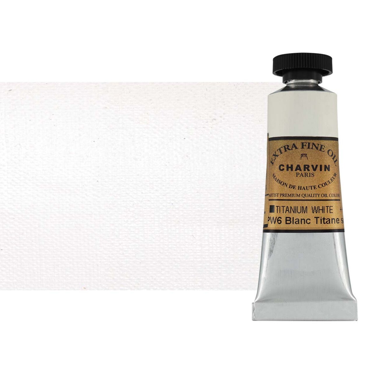 Charvin Extra Fine Oil Paint, Titanium White 20 mL - Triple-Milled, Rich Texture, Poppy Oil-Based, Light-Fast, Handmade, Archival Quality